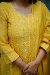 Stitched salwar set : chikankari pattern 2