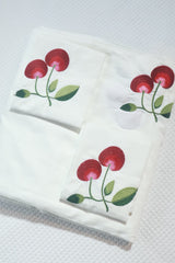 Superking Cross stitch bedsheet (pure white)