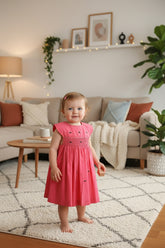 Kids smocked dress 12-18 months - Xmas collection