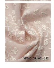 Fabric only Curtains -Premium embroidered designer curtains semi Transparent