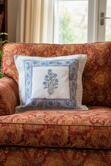 Handblock cushion cover|16×16