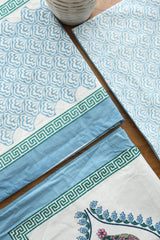 Bedsheets - King handblock veg print bedsheets