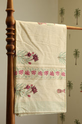 Hand Block Printed Waffle Cotton Towel