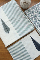 Bedsheets - King percale cotton handblock soft lily bedsheets