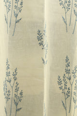 Curtains -Premium embroidered sheer curtain white colour (lightening difference )
