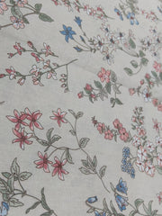 King Size Soft Cotton Botanical Floral Bedsheet Set satin glory
