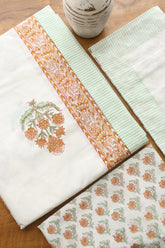 Bedsheets - King Percale cotton handblock print bedsheets