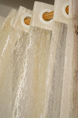 Curtains -Embroidered Sheer curtains (off white)