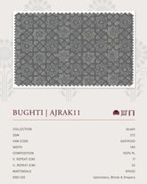 Upholstery fabrics -Ajrakh(Bughti)