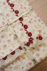 Bedsheets - Premium King soft cotton lace bedsheets majestic