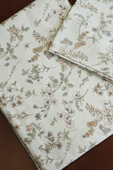 King Size Soft Cotton Botanical Floral Bedsheet Set satin glory
