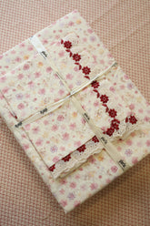 Bedsheets - Premium King soft cotton lace bedsheets majestic