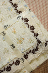 Bedsheets - Premium King soft cotton lace bedsheets majestic