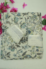 Bedsheets-King anokhi printed lace bedsheets