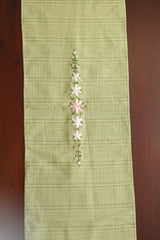 Table runner-4 Seater Ribbon embroidery