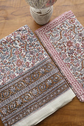 Mugal Bedsheets - King premium handblock print cotton bedsheets