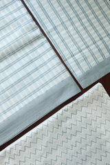 Bedsheets - King percale cotton handblock white lily bedsheets