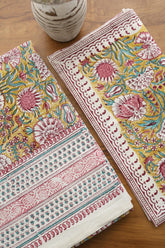 Mugal Bedsheets - King premium handblock print cotton bedsheets