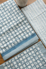 Bedsheets - King percale cotton handblock white lily bedsheets