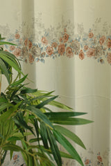 Curtains:English floral printed curtains(sheer and opaque)