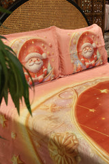 Christmas 7D Panel Print King Size Bedsheet Set - Xmas edition