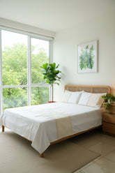 Bedsheets - Premium designer Queen bedsheets dd lace(off-white or ivory)