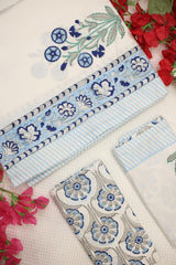 Bedsheets-King Premium Handblock printed bedsheets Whitelily