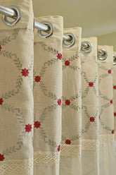 Curtains-Premium embroidery designer sheer curtains