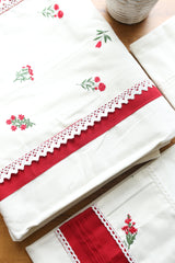 Bedsheets - King premium Machine Embroidery Bedsheet multi