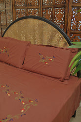 Bedsheet- Queen machine embroidery