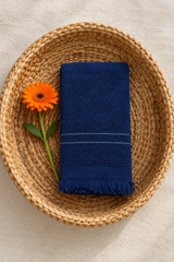 Bath towel(thorthu) 23*50 inches(Dark navy blue)
