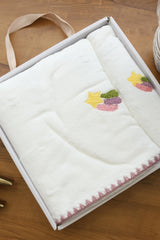 Premium embroidery towel set - set of 2