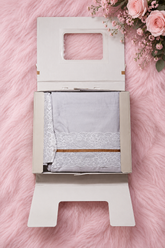 Bedsheets 5pcs set - Premium King soft cotton Ribbon lace bedsheets majestic