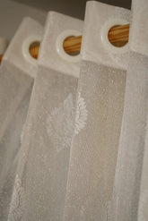 Curtains -Embroidered Sheer curtains (off white)