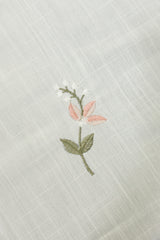 Floral Embroidery White 6 - Seater Tablecloth (60x90 Inches)