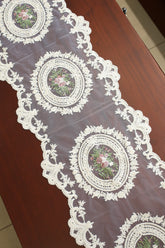 Table Runner - Net embroidery Runner 6 seater