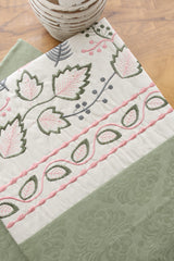 Elegant Floral Embroidery King Bedsheet Set Caspian
