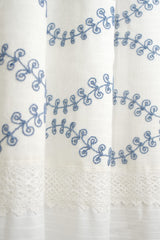 Curtains-Premium embroidery designer curtains(bottom plain fabric not stripe)