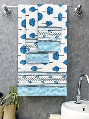 Handblock waffle towel set