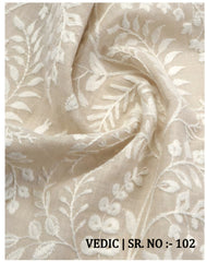 Fabric only Curtains -Premium embroidered designer curtains semi Transparent