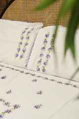 Bedsheets:Queen premium hand embroidered bedsheets HEQ