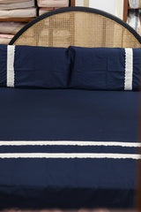 Premium Soft Cotton Lace Bedsheet Set – King Size