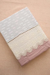 Bedsheets - Premium King soft cotton lace bedsheets majestic