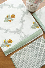 Bedsheets - King handblock veg print bedsheets