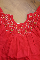Kids smocked dress 2-3 years - Xmas edition