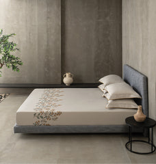 Bedsheets-Premium machine embroidered bedsheets