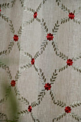 Curtains - Premium embroidery sheer curtains prebooking (description )