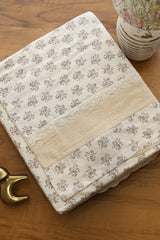 Bedsheets - Premium King cotton lace bedsheets majestic