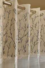 Curtains:Premium embroidered sheer curtains