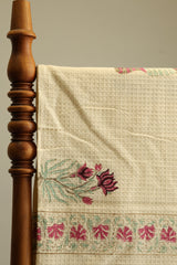 Hand Block Printed Waffle Cotton Towel